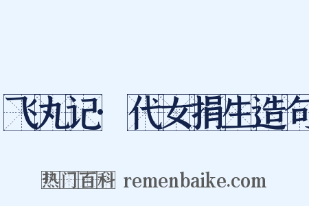 飞丸记·代女捐生造句是什么意思的图片
